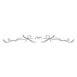 Divisória floral desenhada à mão Desenho PNG