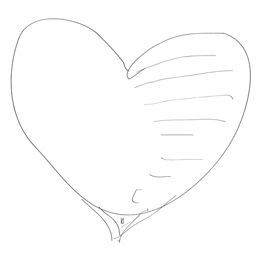 Coração desenhado à mão Desenho PNG