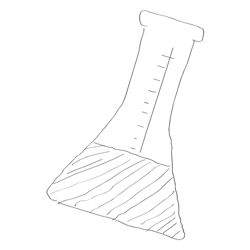 Hand drawn laboratory flask