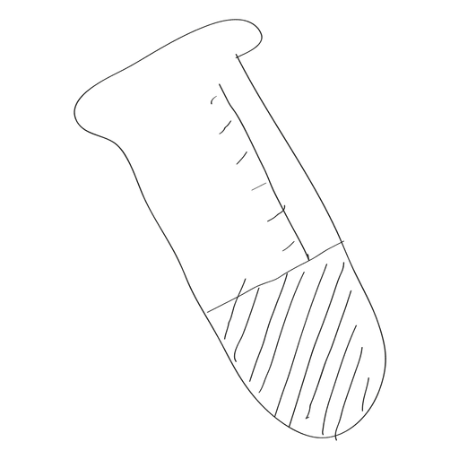 Hand drawn laboratory tube PNG Design