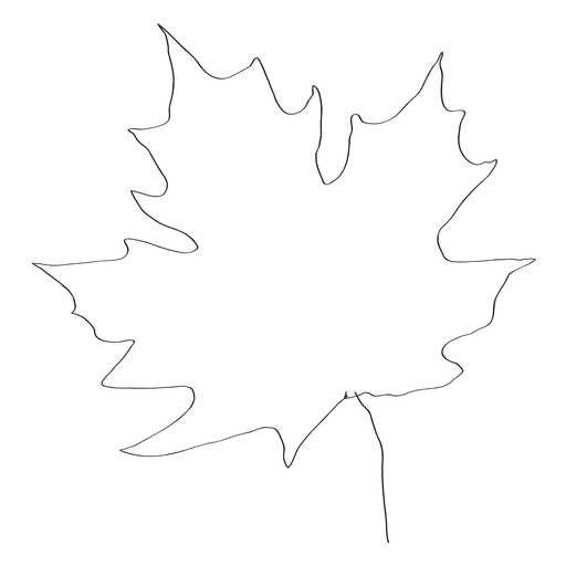 Hand drawn maple leave - Transparent PNG & SVG vector file