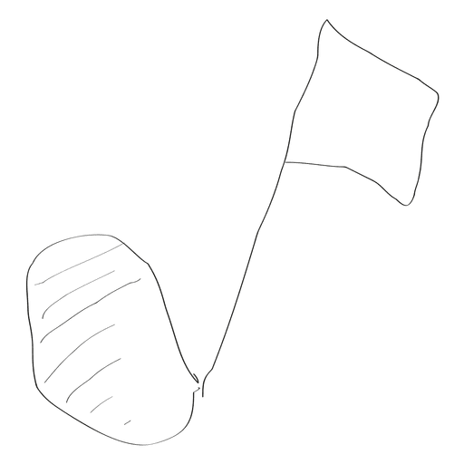 Hand drawn musical note PNG Design