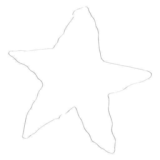 Estrela desenhada à mão Desenho PNG