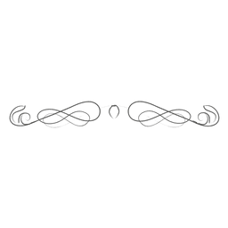 Divisor giratorio dibujado a mano Diseño PNG