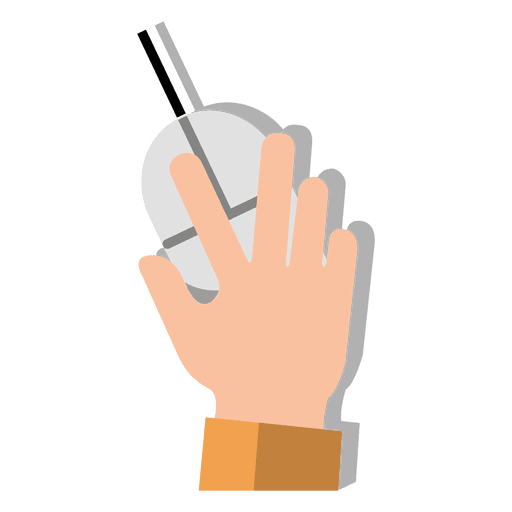 Hand on mouse cartoon PNG Design