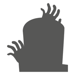 Hands around tombstone PNG Design