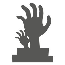 Manos saliendo del cementerio Diseño PNG
