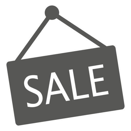Hanging sale sign icon
