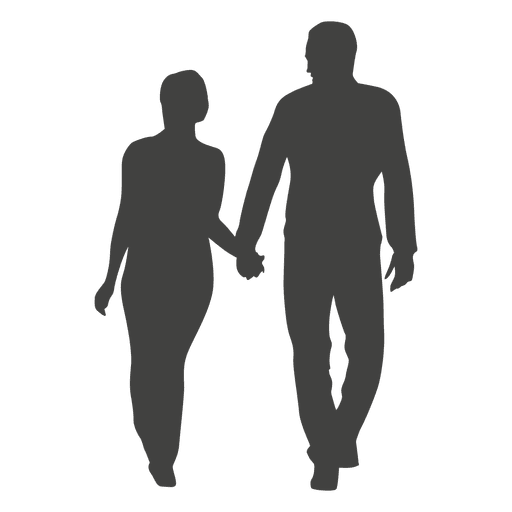 Download Happy romantic couple silhouette - Transparent PNG & SVG ...