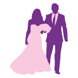 Novios felices Diseño PNG