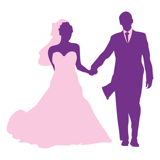 Silueta De Pareja De Boda Feliz Descargar Png Svg Transparente