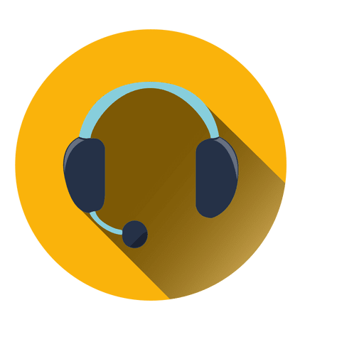 Ícone de círculo de fone de ouvido Desenho PNG