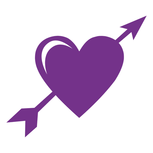 Flecha de cruce de corazón Diseño PNG