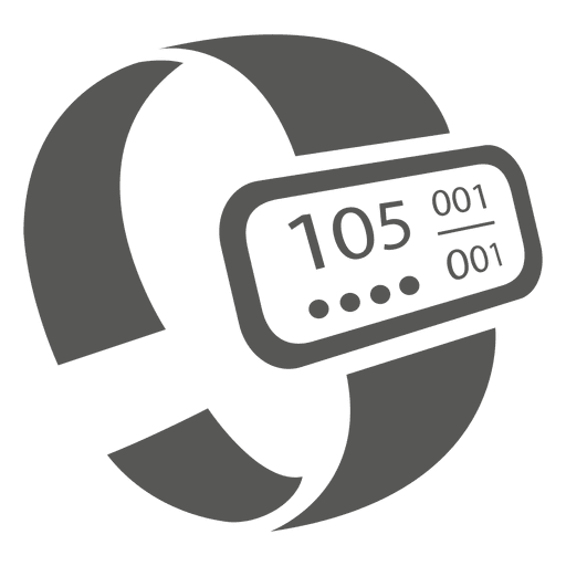 Herzfrequenz Armband Symbol PNG-Design