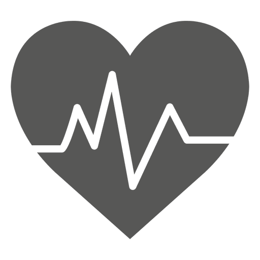 Heartrate heart icon PNG Design