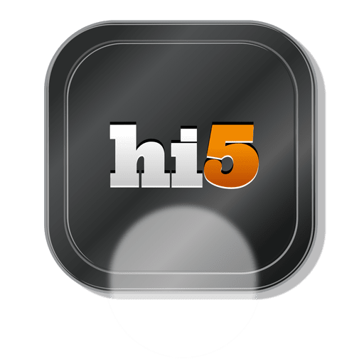 Hi5 quadratisches Symbol PNG-Design