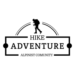 Insignia de aventura de caminata Diseño PNG