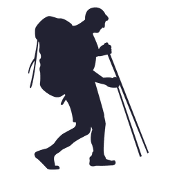 Hiking outdoor silhouette PNG Design Transparent PNG