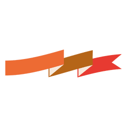 Hipster gefaltetes ribbon2 PNG-Design