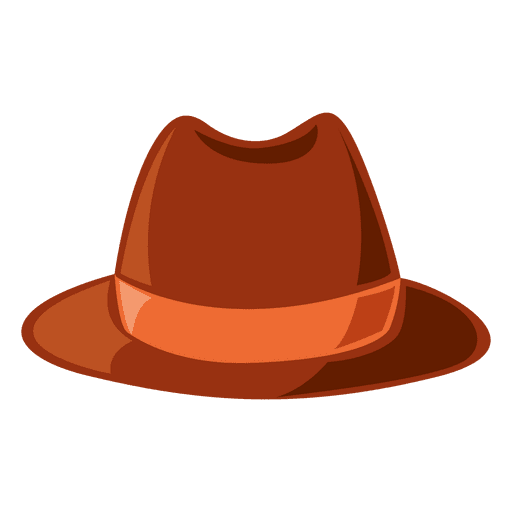 Sombrero hipster en tonos marrones Diseño PNG
