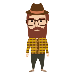 Personaje masculino hipster 1