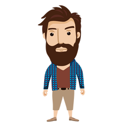 Hipster männliche Figur 2 PNG-Design