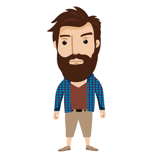 Hipster male character 2 PNG Design