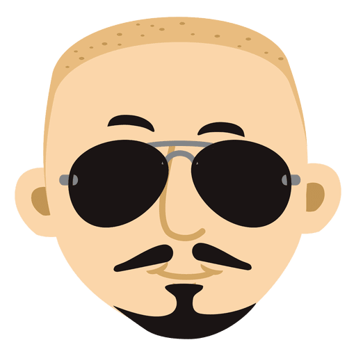 Desenho de cabeça masculina hipster Desenho PNG
