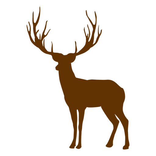 Hipster reindeer silhouette PNG Design