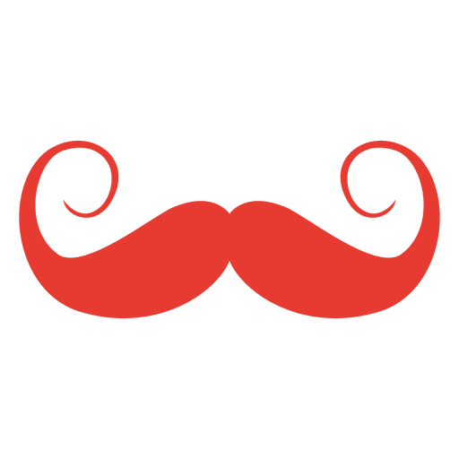 Hipster scrolled mustache 2 PNG Design