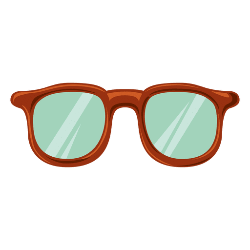 Hipster dickes Glas 5 PNG-Design