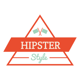 Emblema do triângulo hipster Desenho PNG