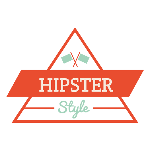 Hipster triangle badge PNG Design