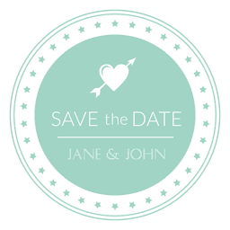 Hipster Hochzeit Abzeichen 2 PNG-Design