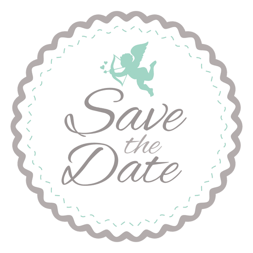 Hipster wedding badge 4 PNG Design