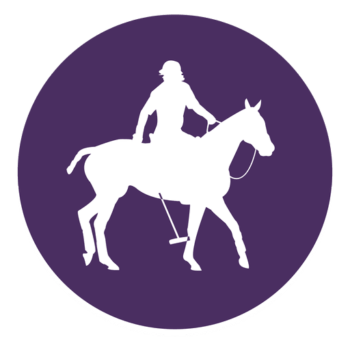 Ícone de círculo de pólo de cavalo Desenho PNG