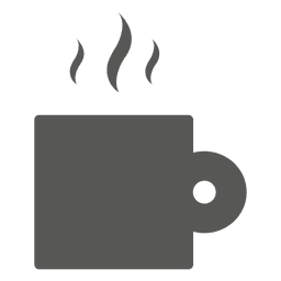 Caneca de café quente com vapor