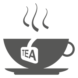 Taza de té caliente icono