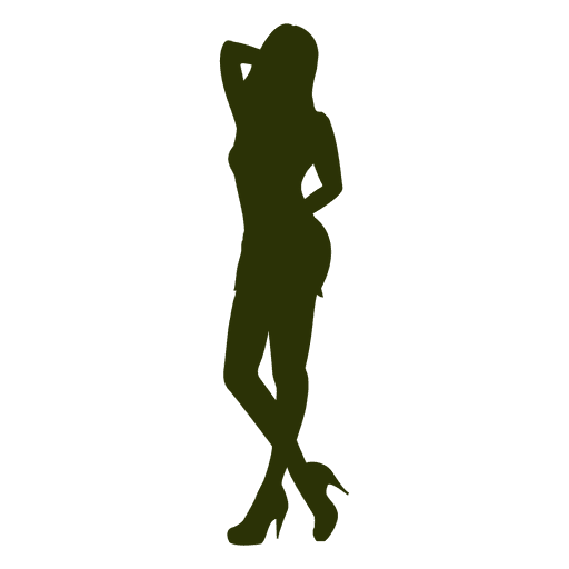 Hot fashion girl silhouette PNG Design