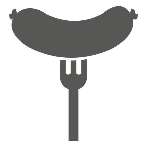 Hotdog en icono de horquilla Diseño PNG