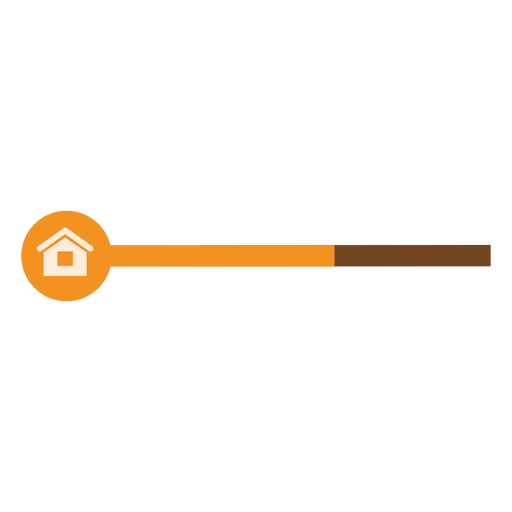 House icon percentage bar PNG Design