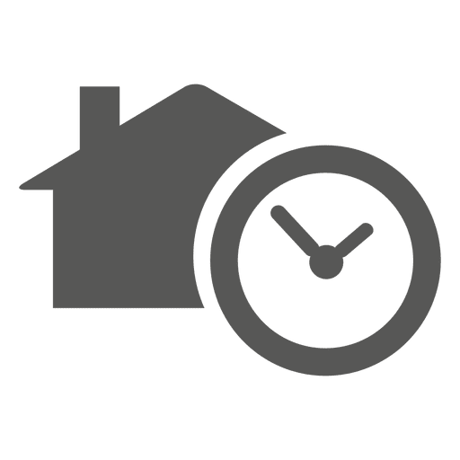 House with timer icon PNG Design