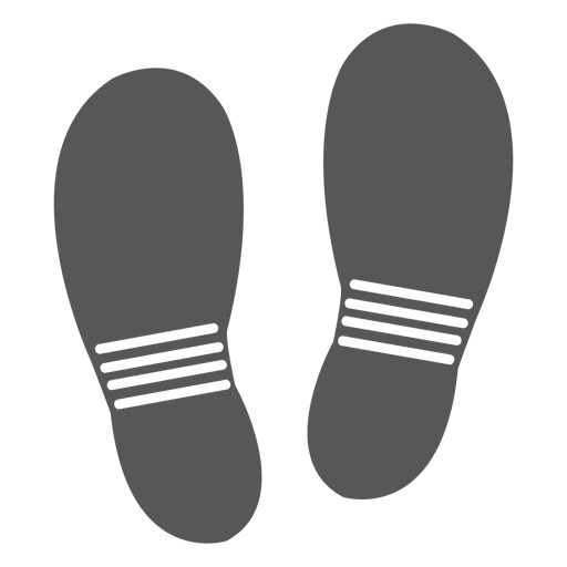 Icono de huella de sandalia humana Diseño PNG