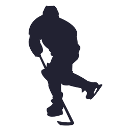 Male Ice hokey player silhouette PNG Design Transparent PNG