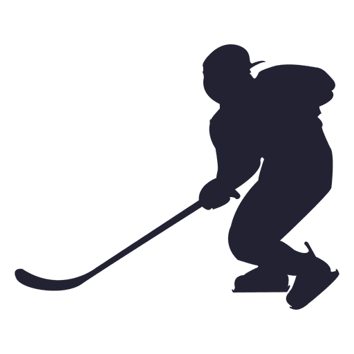 Ice Hokey Player Silhouette mit Helm PNG-Design