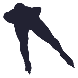 Ice skating pose silhouette PNG Design