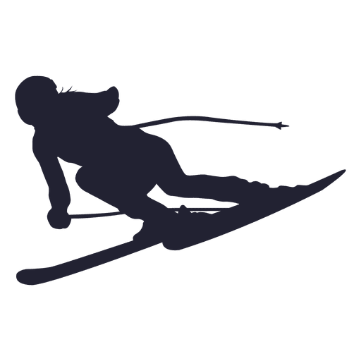Silhueta de jogador de esqui no gelo