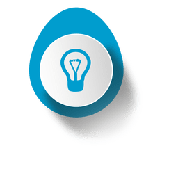 Pegatina elíptica bombilla idea Diseño PNG