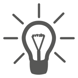 Gray idea bulb icon