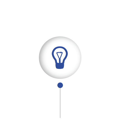 Idea bombilla esfera conectar infograf?a Diseño PNG